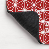 Japans Asanoha-patroon - donkerrood Muismat (Hoek)