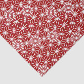 Japans Asanoha-patroon - donkerrood Tissuepapier (Detail)