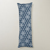 Japans Asanoha-patroon - indigo blauw & wit Lichaamskussen (Achterkant (Verticaal))