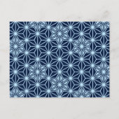 Japans Asanoha-patroon - Indigo Blue Briefkaart (Voorkant)