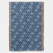 Japans Asanoha-patroon, Indigo Blue Deken (Voorkant Verticaal)