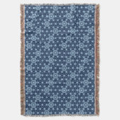 Japans Asanoha-patroon - Indigo Blue Deken (Voorkant Verticaal)