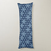 Japans Asanoha-patroon - Indigo Blue Lichaamskussen (Achterkant (Verticaal))