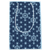 Japans Asanoha-patroon - Indigo Blue Medium Cadeauzakje (Voorkant)