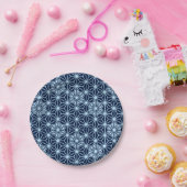 Japans Asanoha-patroon - Indigo Blue Papieren Bordje (Feest)