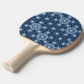 Japans Asanoha-patroon - Indigo Blue Tafeltennisbatje (Voorkant Gekanteld)