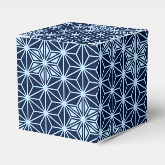 Japans Asanoha-patroon - indigoblauw Bedankdoosjes (Voorkant Zijde)