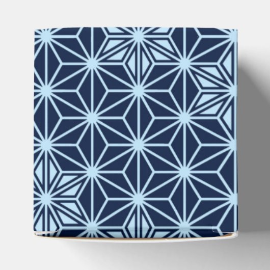 Japans Asanoha-patroon - indigoblauw Bedankdoosjes (Bovenkant)
