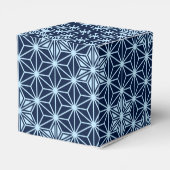 Japans Asanoha-patroon - indigoblauw Bedankdoosjes (Achterkant)