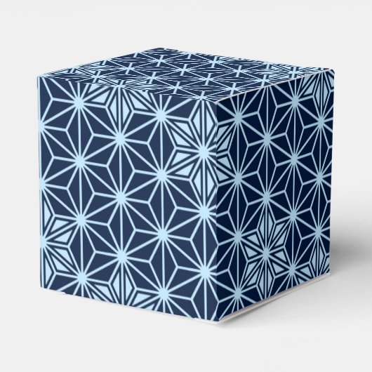 Japans Asanoha-patroon - indigoblauw Bedankdoosjes (Achterkant)