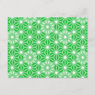 Japans Asanoha-patroon - jade groen Briefkaart