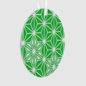 Japans Asanoha-patroon - jade groen Ornament (voorkant)