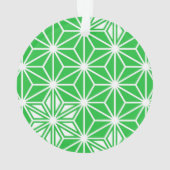 Japans Asanoha-patroon - jade groen Ornament (achterkant)