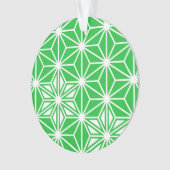 Japans Asanoha-patroon - jade groen Ornament (voorkant)