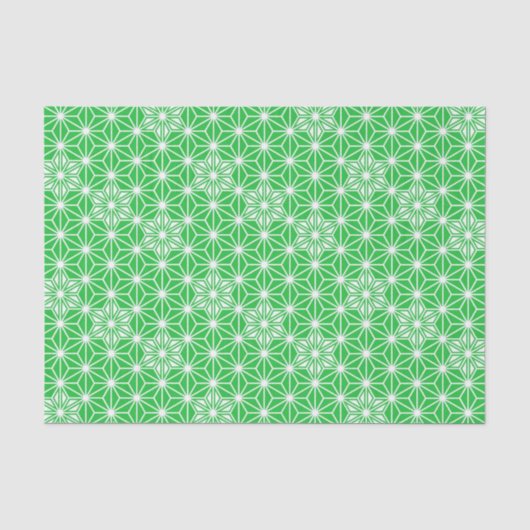 Japans Asanoha-patroon - jade groen Tissuepapier (Voorkant)