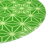 Japans Asanoha-patroon - kalkgroen Snijplank (Hoek)