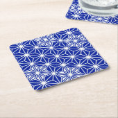 Japans Asanoha-patroon - kobaltblauw Kartonnen Onderzetters (Schuin)