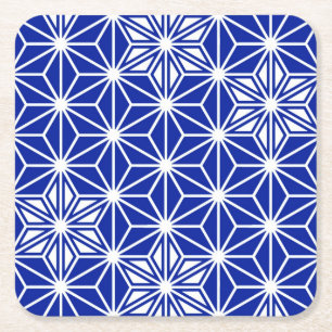 Japans Asanoha-patroon - kobaltblauw Kartonnen Onderzetters