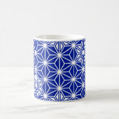 Japans Asanoha-patroon - kobaltblauw Koffiemok (Center)