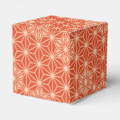Japans Asanoha-patroon - koraal oranje Bedankdoosjes (Achterkant)