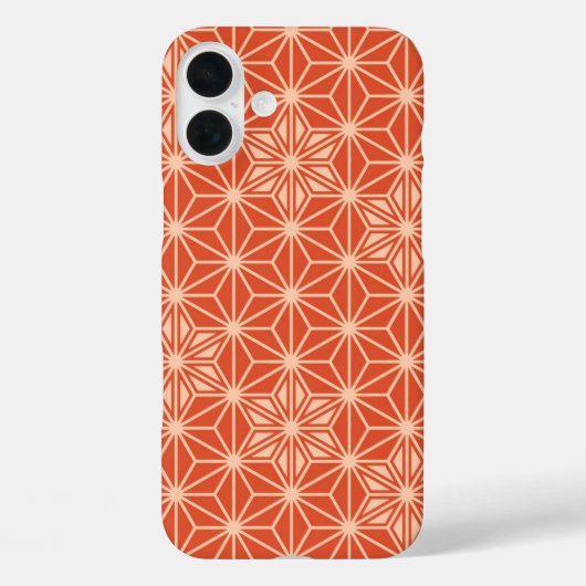 Japans Asanoha-patroon - koraal oranje Case-Mate iPhone Case (Achterkant)