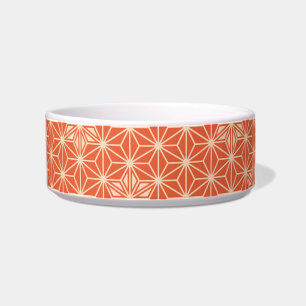 Japans Asanoha-patroon - koraal oranje Voerbakje