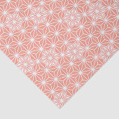 Japans Asanoha-patroon - koraalroze Tissuepapier (Detail)