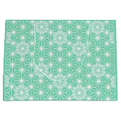 Japans Asanoha-patroon - lichte aqua Large Cadeautasje (Voorkant)
