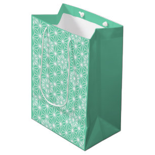 Japans Asanoha-patroon - lichte aqua Medium Cadeauzakje
