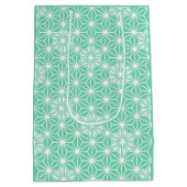 Japans Asanoha-patroon - lichte aqua Medium Cadeauzakje (Achterkant)