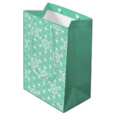 Japans Asanoha-patroon - lichte aqua Medium Cadeauzakje (Achterkant Gekanteld)
