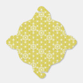 Japans Asanoha-patroon - mosterd goud en wit Bedankdoosjes (Uitgevouwen)