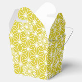 Japans Asanoha-patroon - mosterd goud en wit Bedankdoosjes (Geopend)
