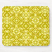 Japans Asanoha-patroon - mosterd goud Muismat (Voorkant)