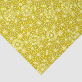 Japans Asanoha-patroon - mosterd goud Tissuepapier (Detail)