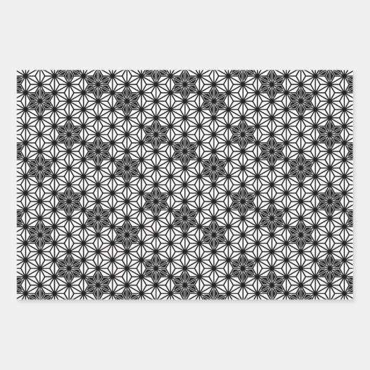 Japans Asanoha-patroon, neutraal Inpakpapier Vel (Voorkant 3)