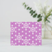 Japans Asanoha-patroon - orchidee Briefkaart (Staand voorkant)