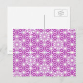 Japans Asanoha-patroon - orchidee Briefkaart (Voorkant / Achterkant)