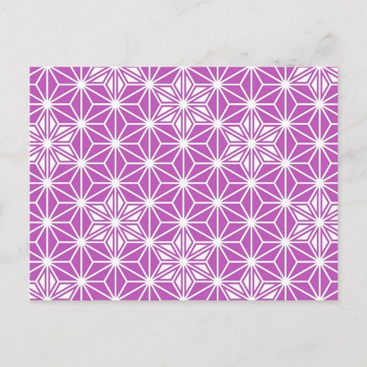 Japans Asanoha-patroon - orchidee Briefkaart (Voorkant)