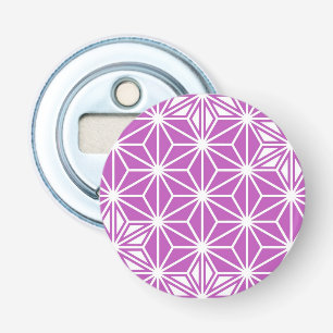 Japans Asanoha-patroon - orchidee Button Flesopener
