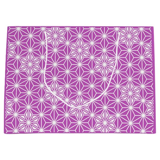 Japans Asanoha-patroon - orchidee Groot Cadeauzakje (Voorkant)