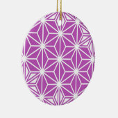 Japans Asanoha-patroon - orchidee Keramisch Ornament (Rechts)