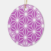 Japans Asanoha-patroon - orchidee Keramisch Ornament (Links)
