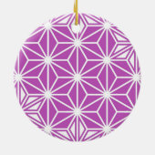 Japans Asanoha-patroon - orchidee Keramisch Ornament (Achterkant)