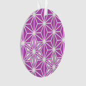 Japans Asanoha-patroon - orchidee Ornament (voorkant)