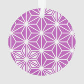 Japans Asanoha-patroon - orchidee Ornament (achterkant)
