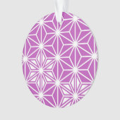 Japans Asanoha-patroon - orchidee Ornament (voorkant)