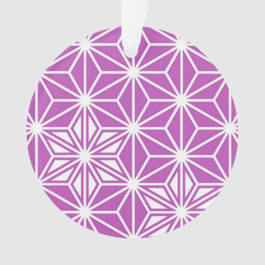 Japans Asanoha-patroon - orchidee Ornament (voorkant)
