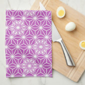 Japans Asanoha-patroon - orchidee Theedoek (Quarter Fold)