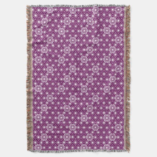 Japans Asanoha-patroon - paars van aubergineplant Deken (Voorkant Verticaal)